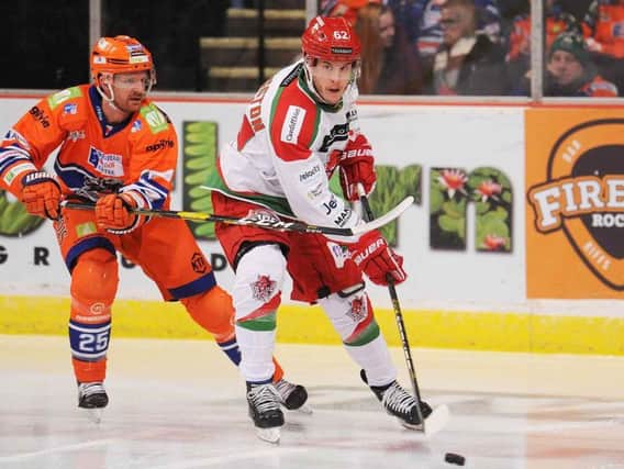 James Livingston in action for Cardiff Devils last season. Pic: Sheffield Steelers