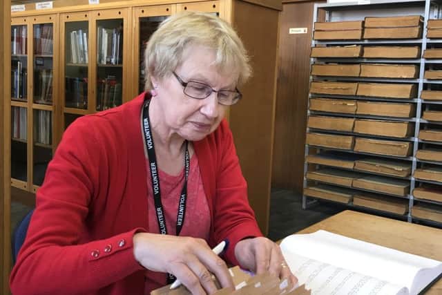 Digging into the past...is all in a day's work for the dedicated volunteers who man the society's archive in Cupar.