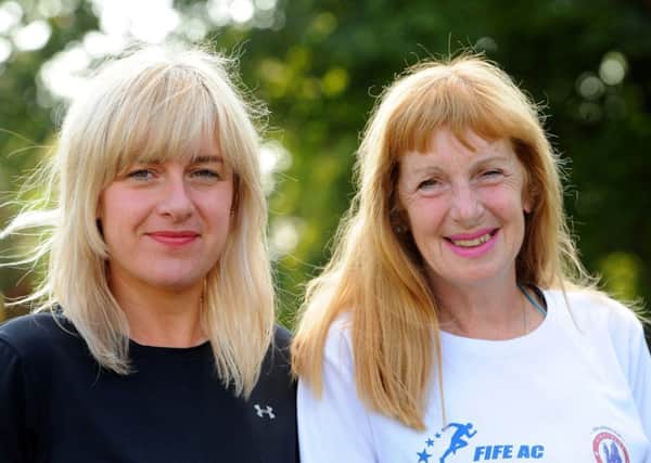 Lisa and Jacqueline Cairns, who are running the Kirkcaldy Parks Half Marathon.  Pic: Walter Neilson.