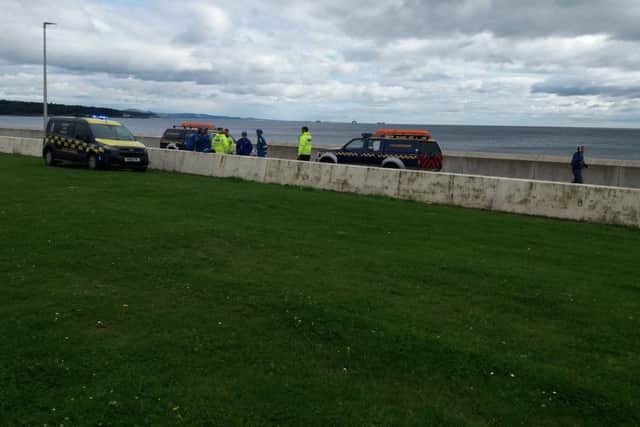 Coastguard at the Prom on Thursday morning after being reports of someone in distress in the water.