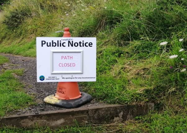 A decision has been taken to keep the section of path closed over the weekend and to monitor the area for any further movement.