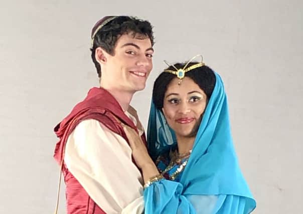 Joshua Haynes and Danielle Jam play Aladdin and Princess Jasmine