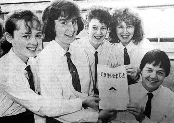 The Balwearie High School pupils behind 'Concepts' in 1988 made a profit of £64 after a successful year running a  business called 'Concepts' as part of the Youth Enterprise Scheme in 1988.