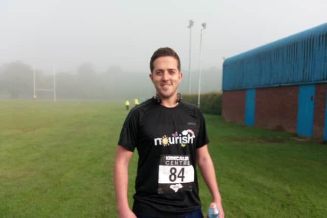 Ally Caldicott, of Ian Johnston Funeral Directors, was running to support local charity Nourish.