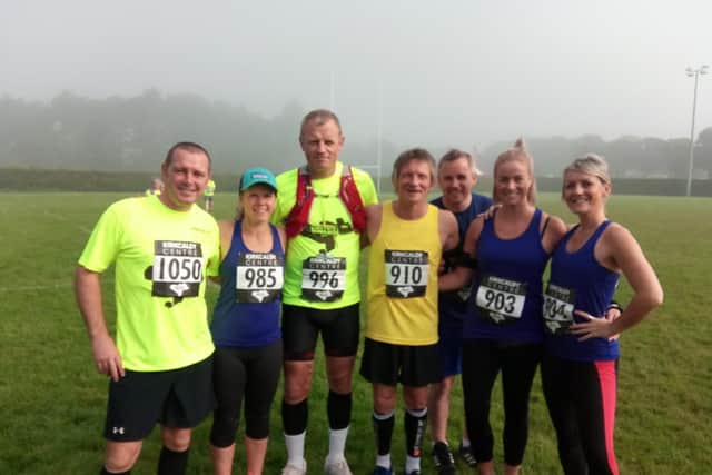 Members of the Auchtertool Running Society who were taking part to raise money for Kidney Kids.