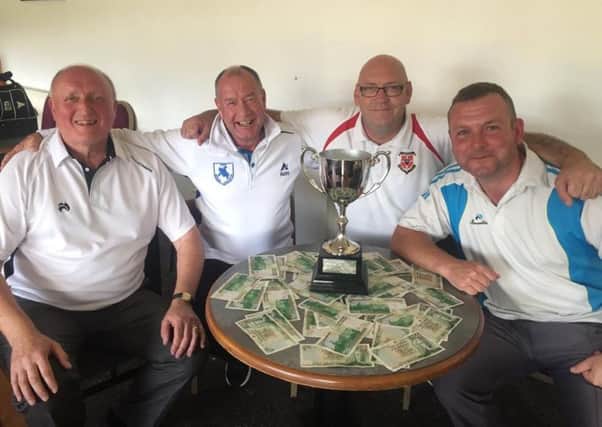 The winners of WBC Open Fours 2019 - Roy Sime, Harry Cairns, Andrew Comrie, Stephen Paterson.