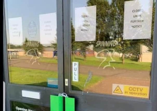 The signs on the doors of the Millennium Fitness Centre in Glenrothes was the first indication to members that it had ceased operations
