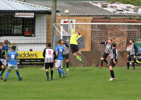 Newburgh saw off Bo'ness on Saturday and now travel to Sauchie. Pic by Graham Strachan.