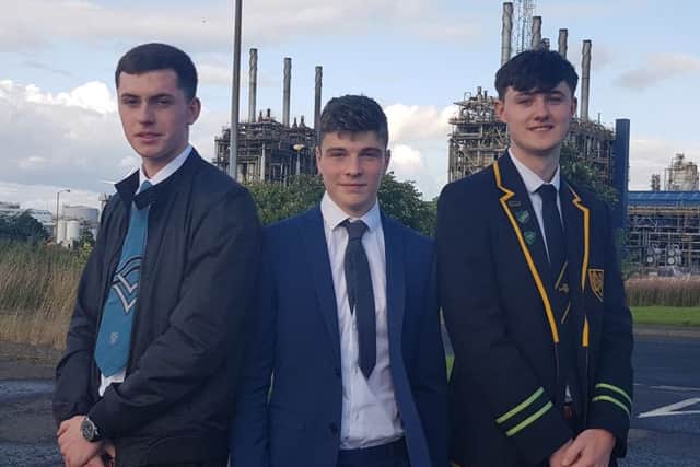 Apprentices at Fife Ethylene Plant, Mossmorran - Ben Sharp, Kyle Petersen and, Jamie White