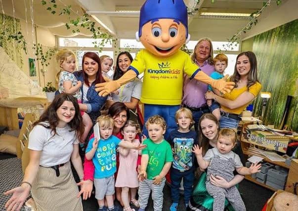 Staff and children at the nursery welcomed the Kingdom Kid