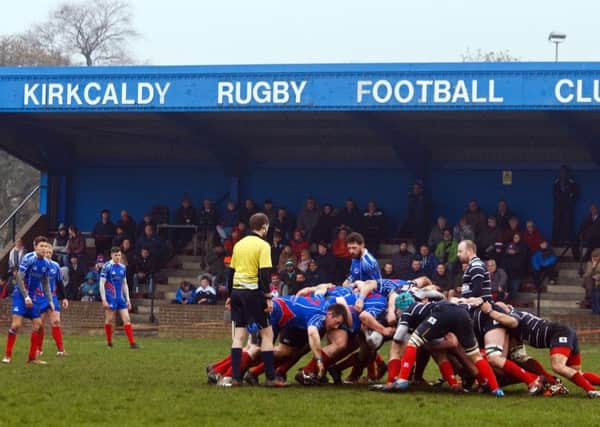 Kirkcaldy RFC v Musselburgh RFC - Match 22, Tennent's National League Division 1, 6th April 2019. Photo by Michael Booth