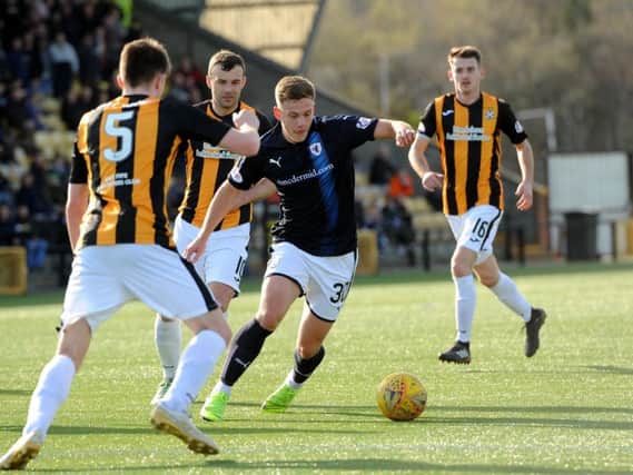 Action from the previous Fife derby at Bayview in March, which Raith won 2-1. Pic: Fife Photo Agency