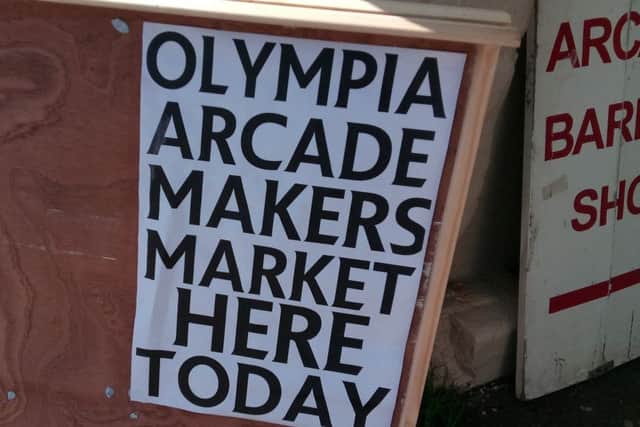 Makers Market sign.