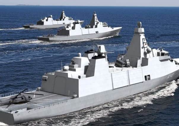An artist's impression of the new Type 31 Frigate. Picture: Babcock