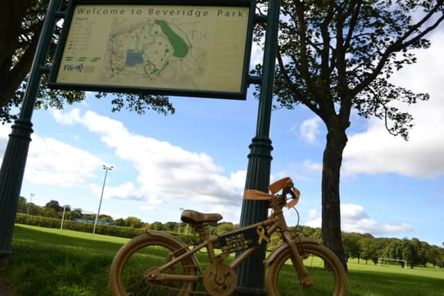 One of the bikes in Beveridge Park, Kirkcaldy.