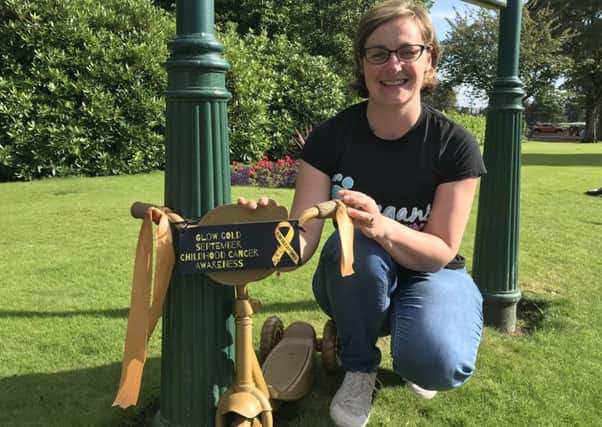 Kirkcaldy mum Kelly Clarkson has appealed for the golden scooter to be returned.
