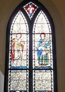 The newly restored Old Kirk window which has now been repaired and returned. Pic courtsey of Kirkcaldy Old Kirk.