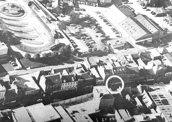 Aerial view of Kirkcaldy High Street in 1978.