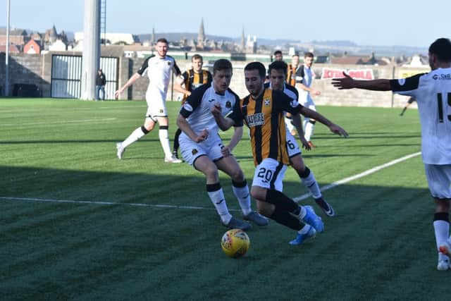 East Fife's debutant Steven Boyd in the 2-2 draw