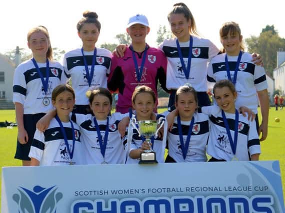 Raith Rovers U13 Girls won the East Region League Cup. Pic: Scottish Women's Football