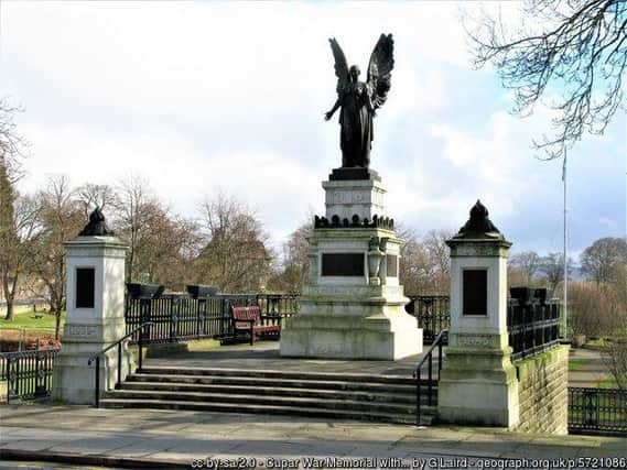 Cupar War Memorial. Pic: G. Laird.