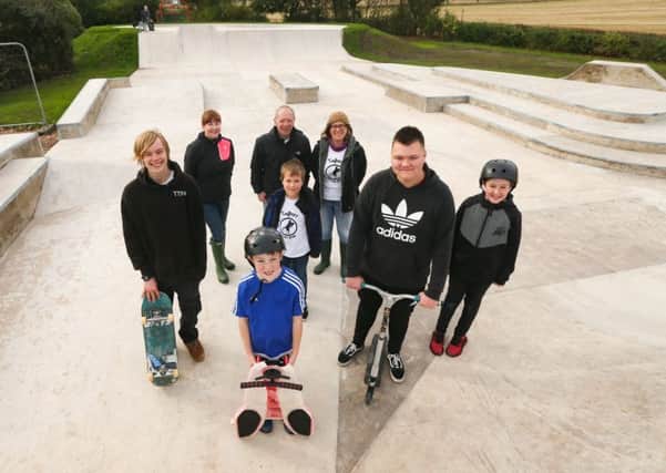 The skate park opened on Saturday.