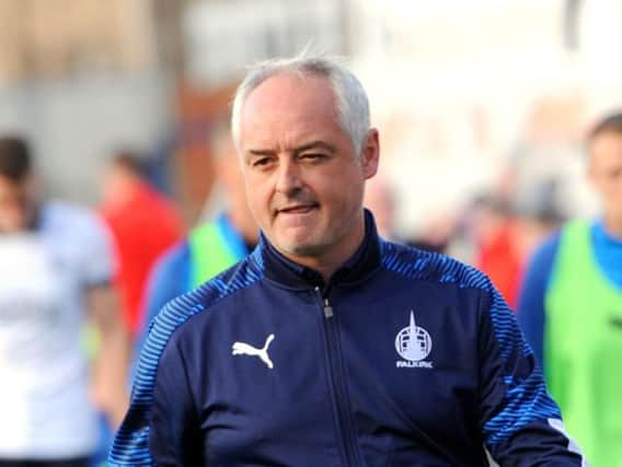 Falkirk manager Ray McKinnon on his return to Stark's Park last month. Pic: Fife Photo Agency