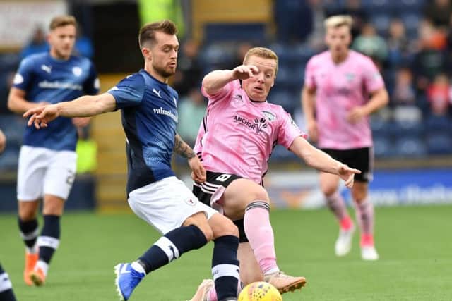 Brad Spencer in action for Raith Rovers (Pic by Duncan Brown)