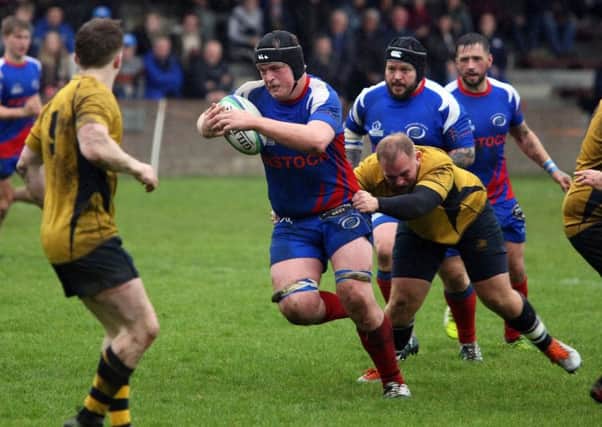 Connor Wood on the charge for Kirkcaldy against Gordonians (Pics by Michael Booth)