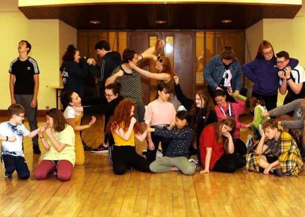 Members of YMTS (Youth Music Theatre Scotland) rehearsing for their latest show. Pic: Fife Photo Agency.