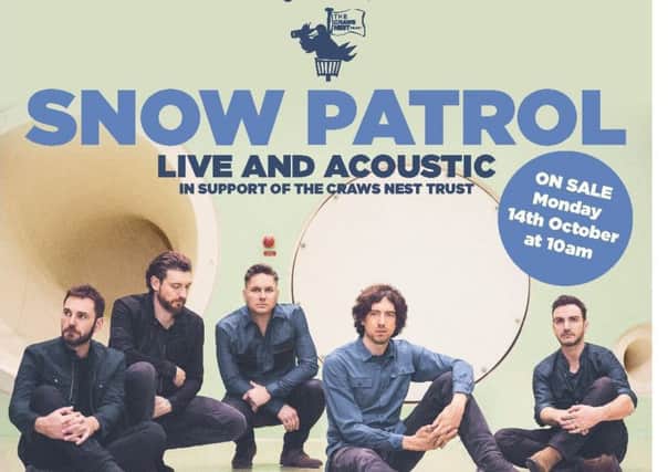 Snow Patrol - poster for acoustic gig at the Alhambra, Dunfermline