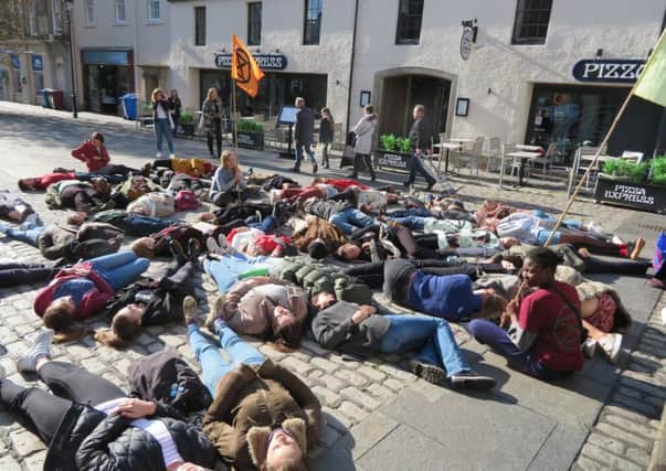 People doing the die in in Church Square.
