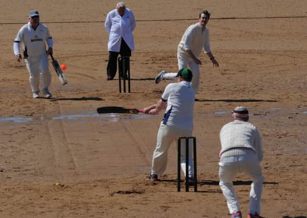 The Ship Inn has been hosting cricket at its near-by sands. But the sport will be swapped up this Saturday.