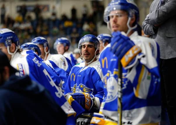 Mike Cazzola on the Fife Flyers bench. Pic: Steve Gunn