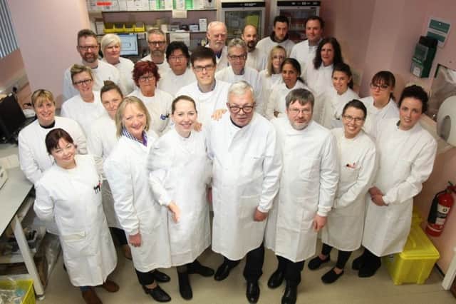 The team from NHS Fife's microbiology labs