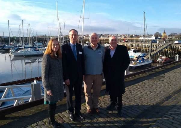 VisitScotland chief executive Malcolm Roughead (right) announced the Year of Coasts and Waters 2020 funding on a visit to the Scottish Fisheries Museum