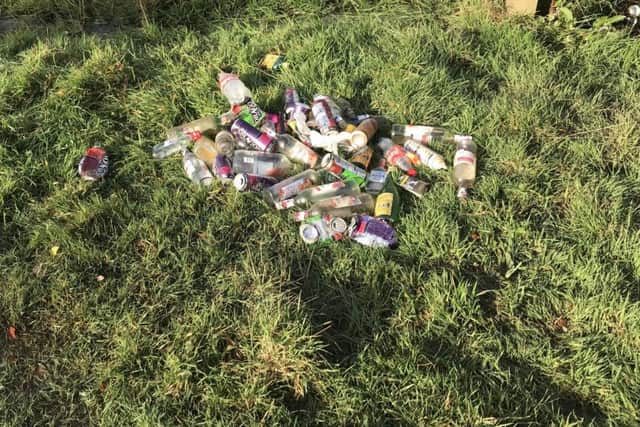 Empty bottles of alcohol dumped at Dunnikier Park in Kirkcaldy
