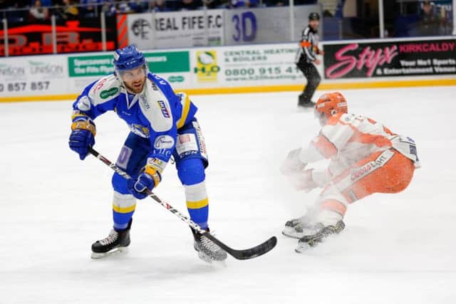 Fife Flyers v Sheffield Steelers. Scott Aarssen. Pic: Steve Gunn