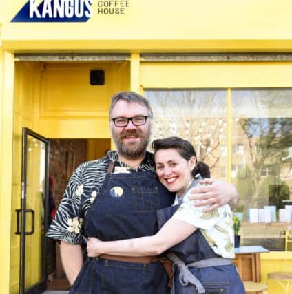 Kangus Coffee House owners Kirsty and Tony Strachan who are holding the Kangus Christmas Bazaar in the Old Kirk. Pic:  Fife Photo Agency.