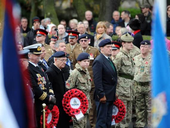 There was a big turnout at the Remembrance Service in Kirkcaldy -   credit- Fife Photo Agency