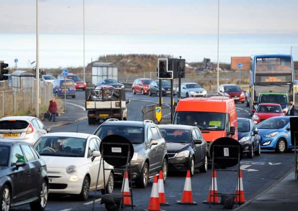 The west end has been gridlocked. Picture: Fife Photo Agency