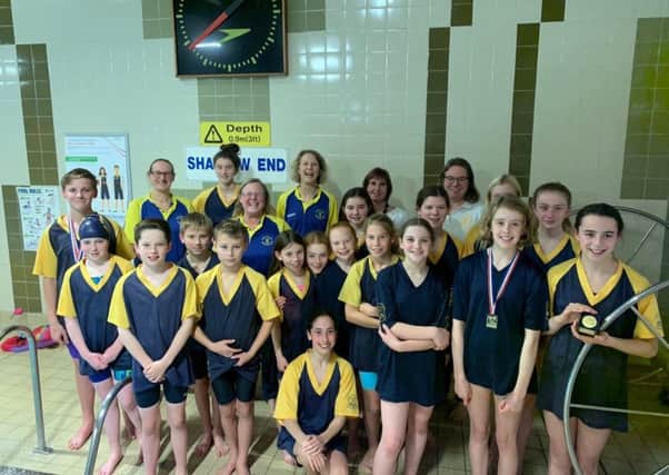 Cupar and District Swimming Club at the Carnegie Graded Meet.