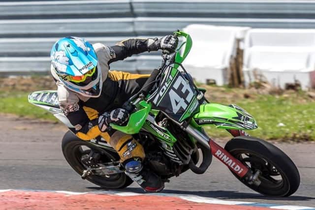 Oli Ross on the track