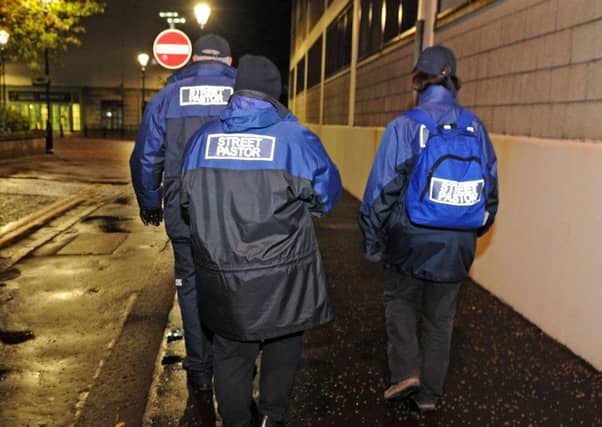 26-10-2019. Picture Michael Gillen. FALKIRK. Park Street Community Centre. Falkirk Safebase feature. Safebase is a partnership between Falkirk Delivers, Scottish Ambulance Service, Police Scotland, Street Pastors, Taxi marshalls and volunteers.