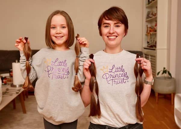 Jojo and Zosha from Kirkcaldy who recently had their hair chopped for the Little Princess Trust charity. Pic: Lana Eve Photography